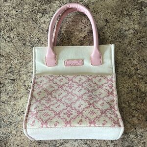 Longaberger Pink and White Hope Bag